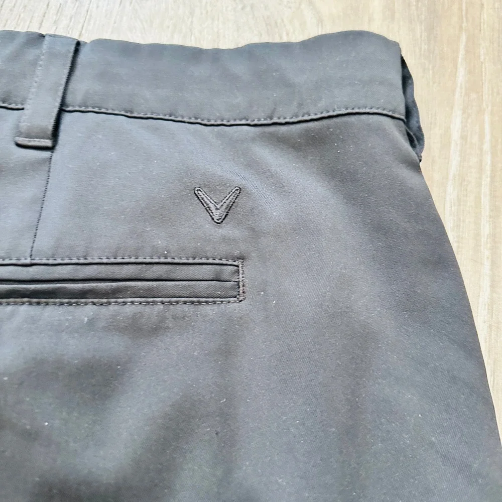 Callaway Golf Shorts Mens 44 Black Optimum Performance Stretch Flat Front Shorts